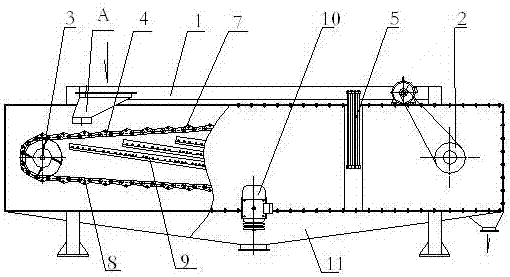 Net belt flat return screen and corresponding grain impurity removing method