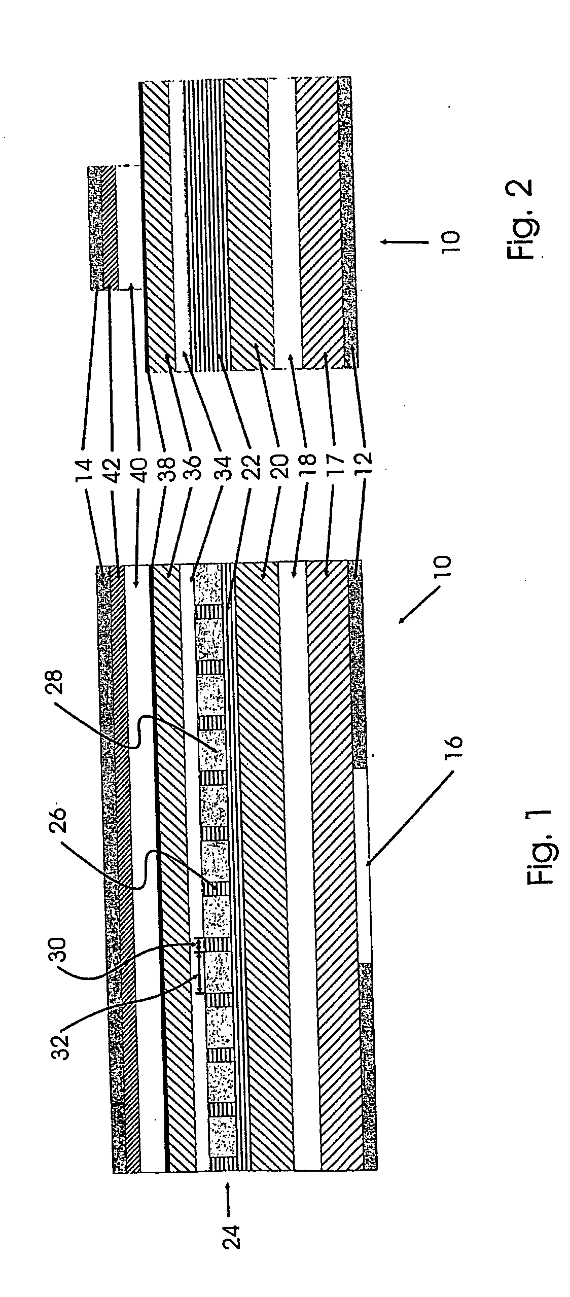 Surface emitting dfb laser structures for broadband communication systems and array of same