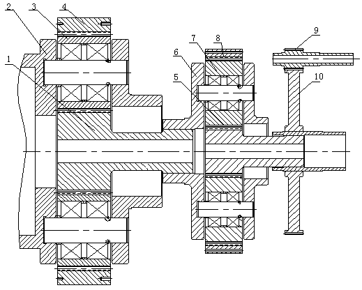 Flexible planet gear transmission mechanism of wind power gear box