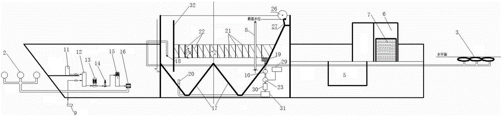 Method and system for treating water pollution by utilizing in-situ micro-nano air flotation