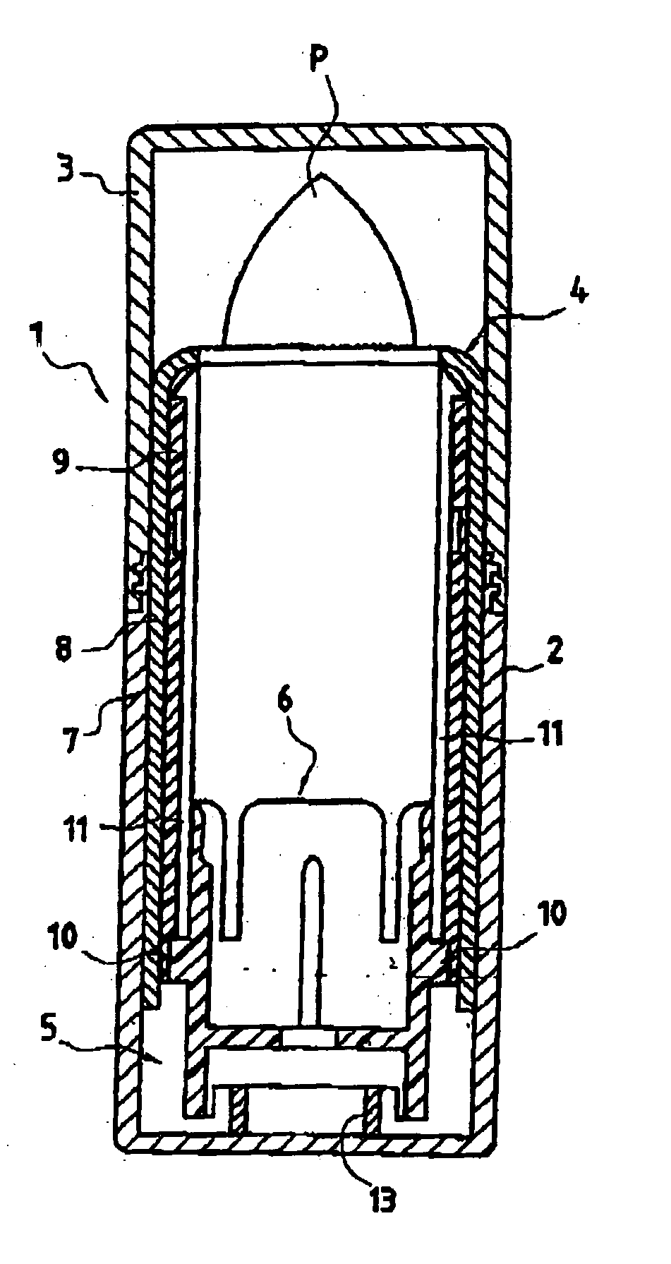 Device for packaging and applying a cosmetic or care product