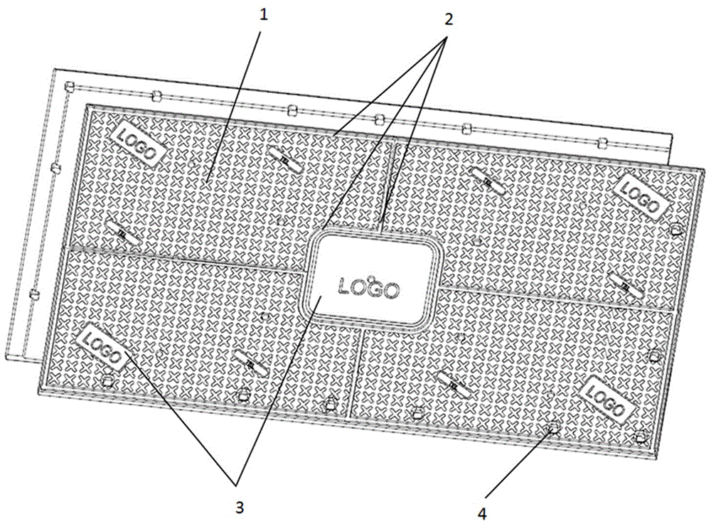 Hollow composite material paving slab