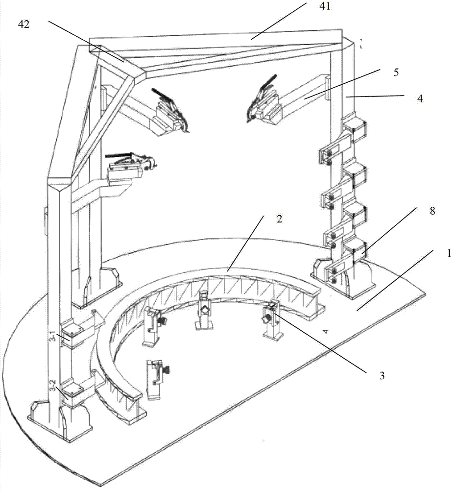 Maintaining clamp for jet braking C duct of civil aviation passenger plane