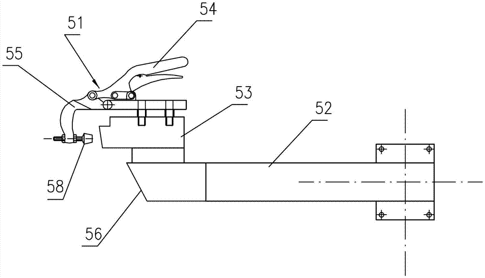 Maintaining clamp for jet braking C duct of civil aviation passenger plane