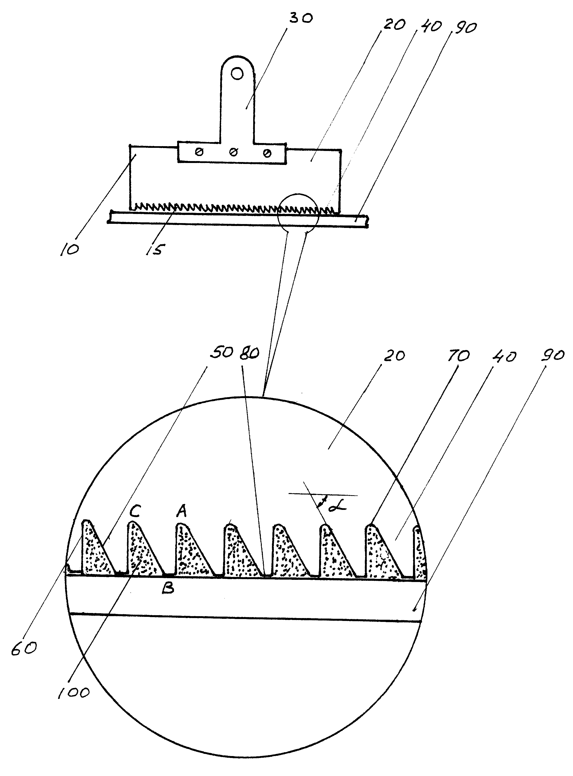 Serrated hand tool for plaster application