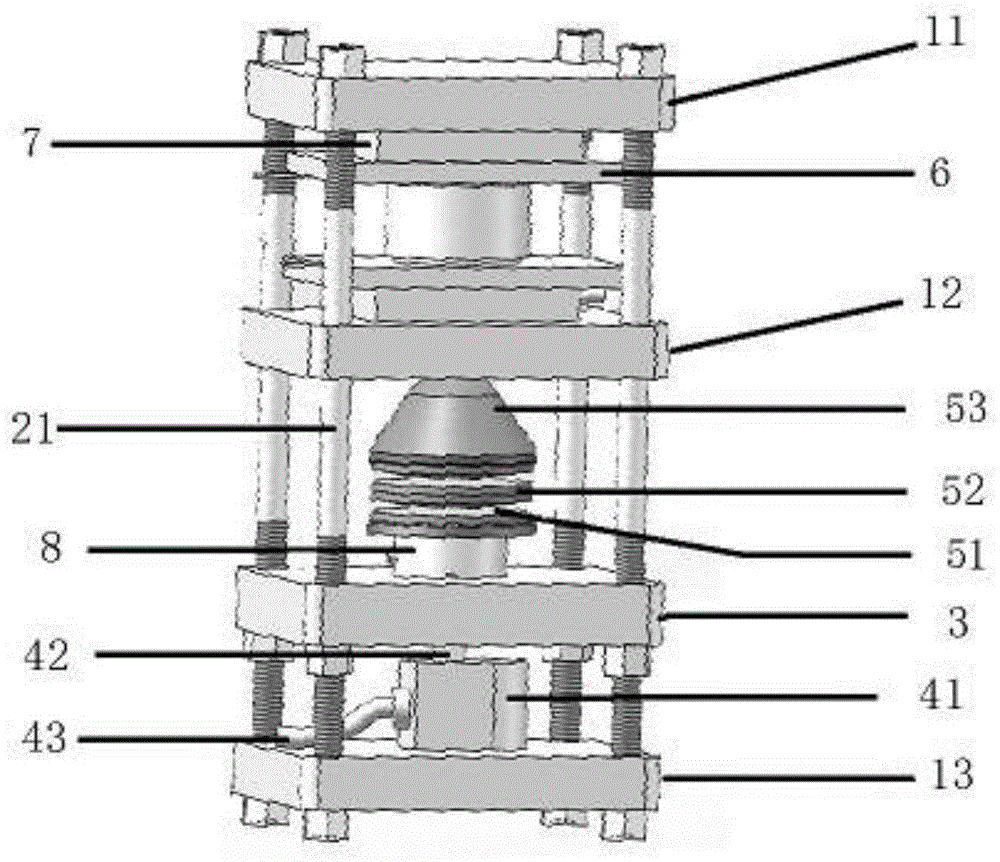 Compression-joint type power device thermal resistance testing and detecting device