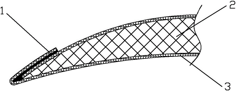 Composite gas compressor fan blade with integrated metal coating