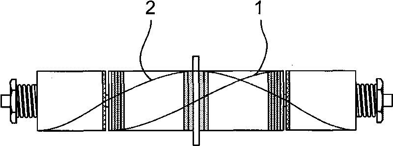 Large-moment double-rotor stress type longitudinal-torsional composite ultrasonic motor and electric excitation method thereof