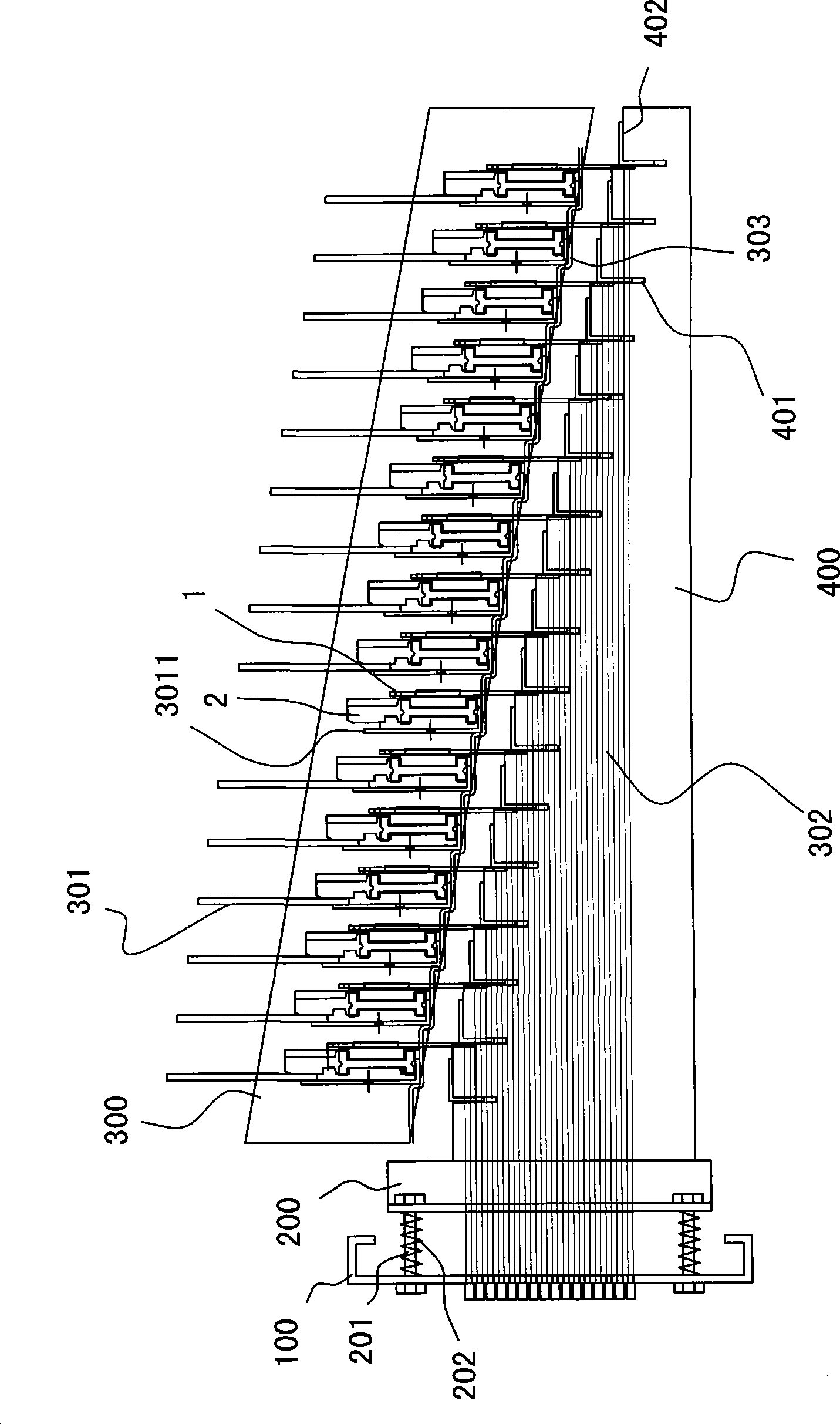 Electronic needle selection mechanism for jacquard machine