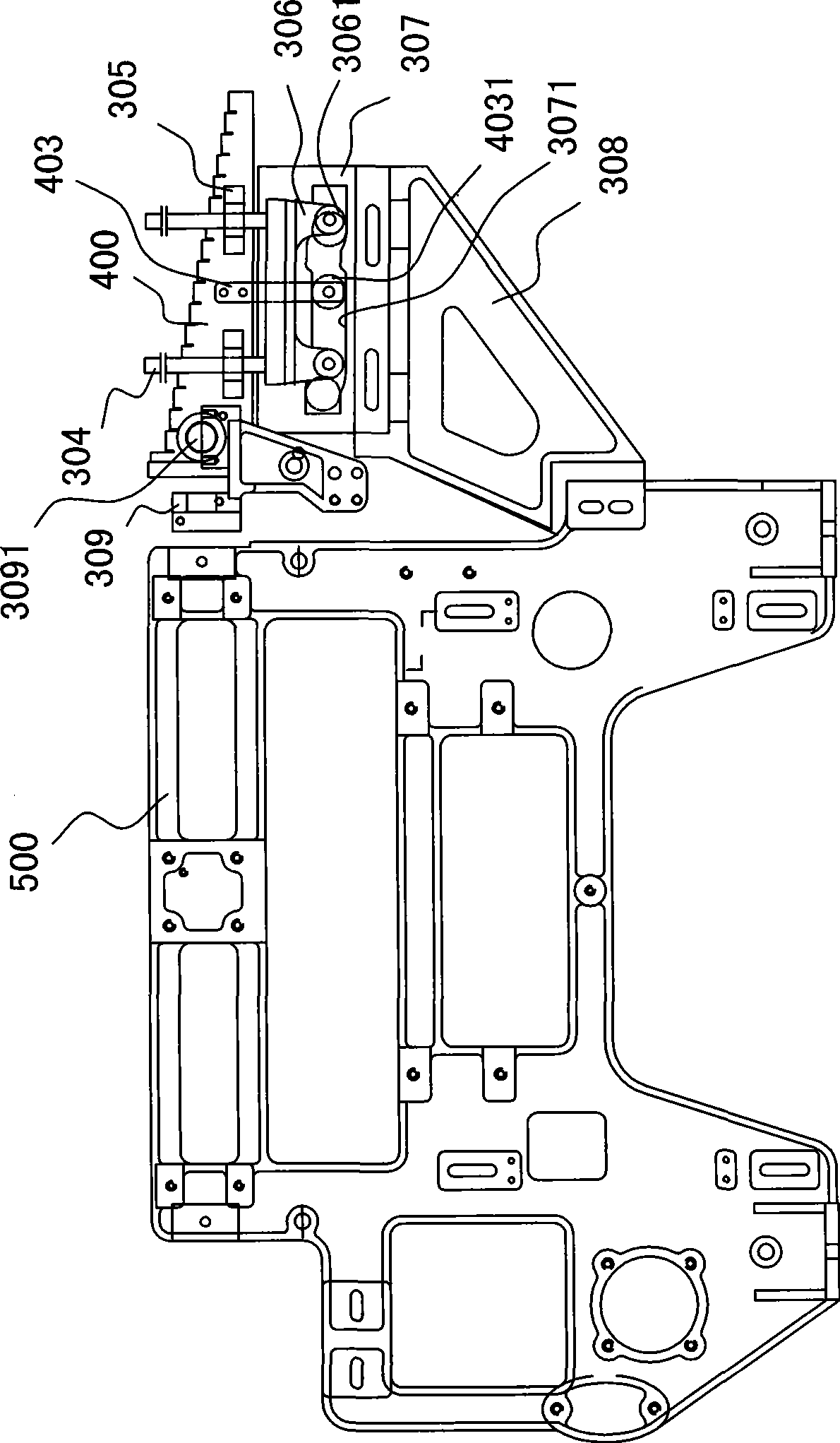 Electronic needle selection mechanism for jacquard machine