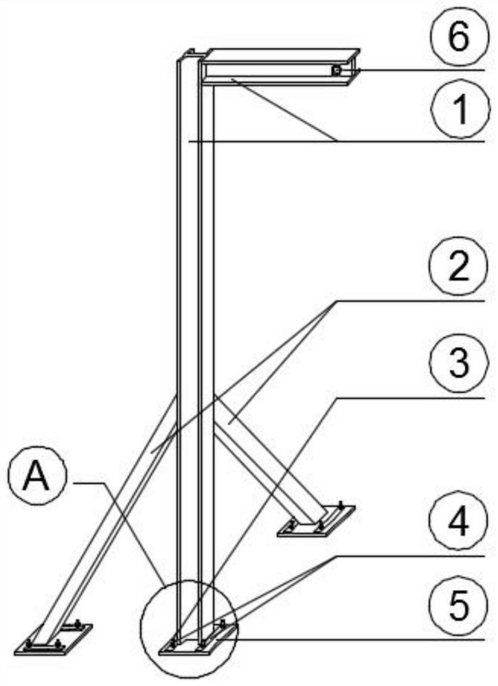 Safety belt suspension device for scaffolding installation