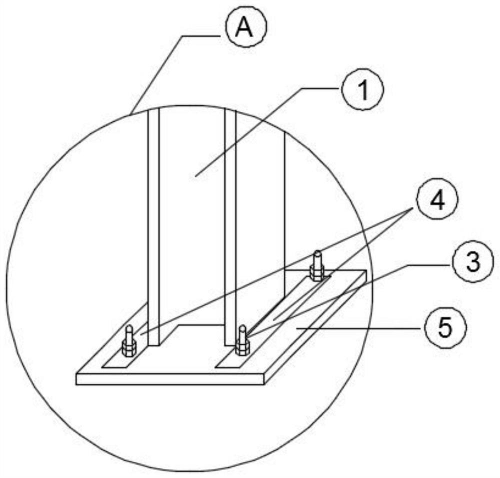 Safety belt suspension device for scaffolding installation