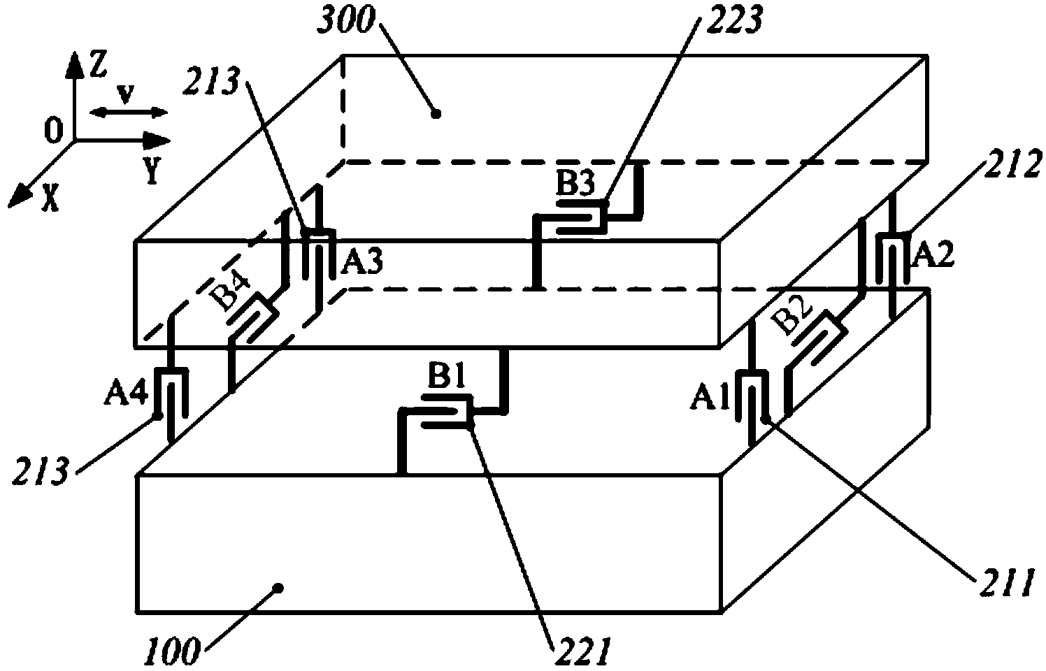 Eight-rod connecting type non-contact satellite platform load pose adjusting device and method