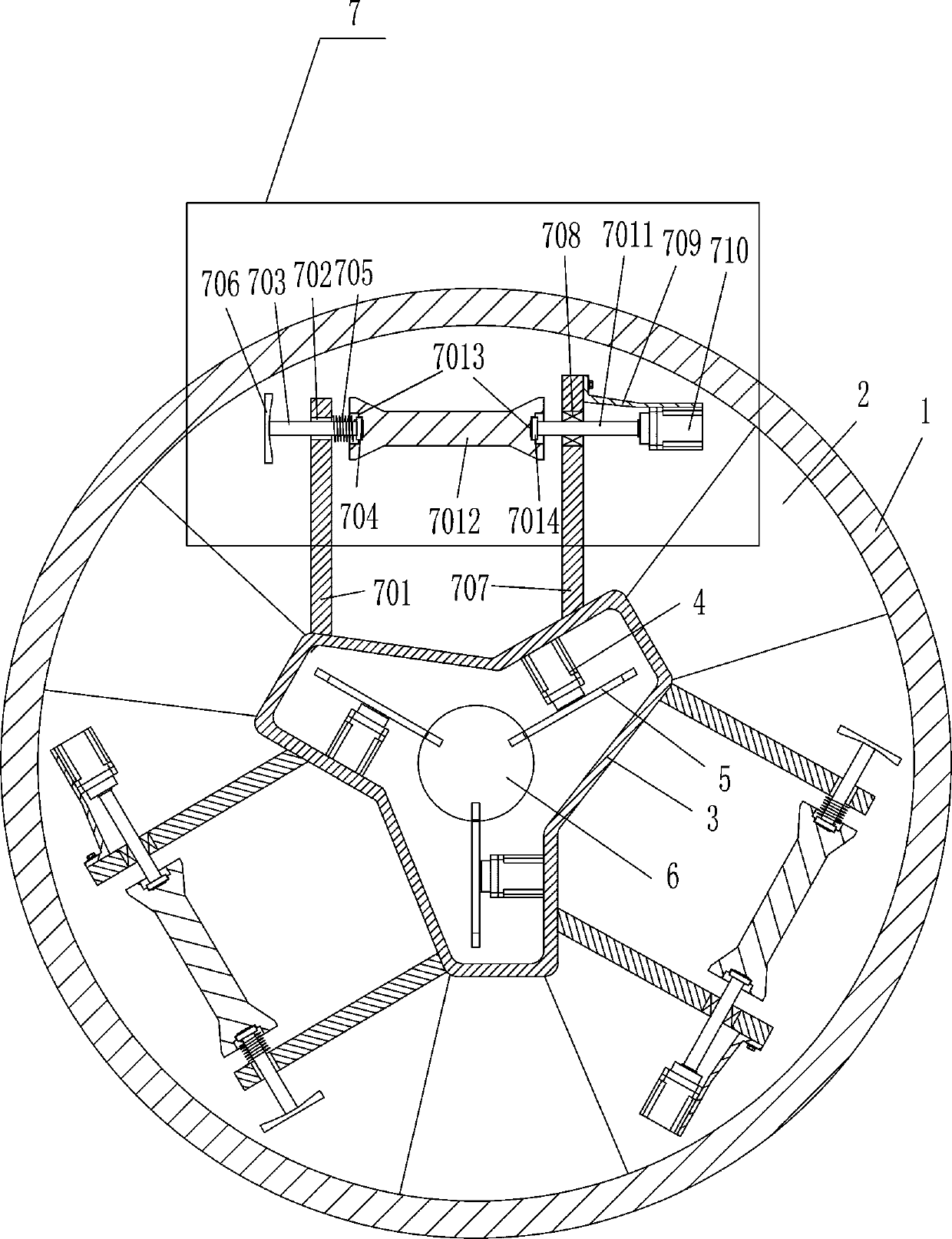 A cable core recycling separator