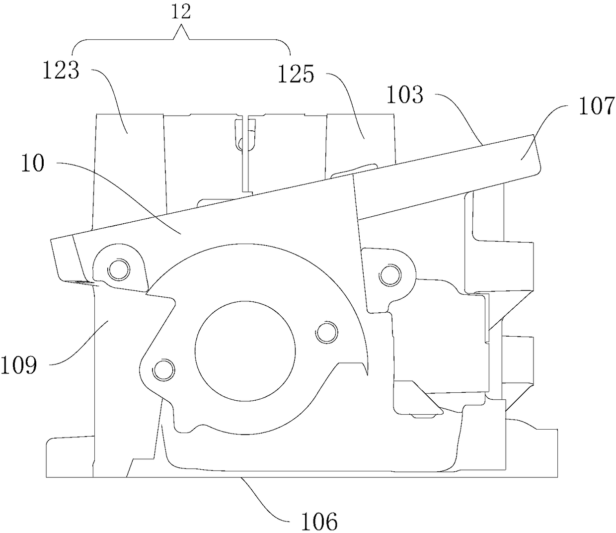 Air cylinder head and engine