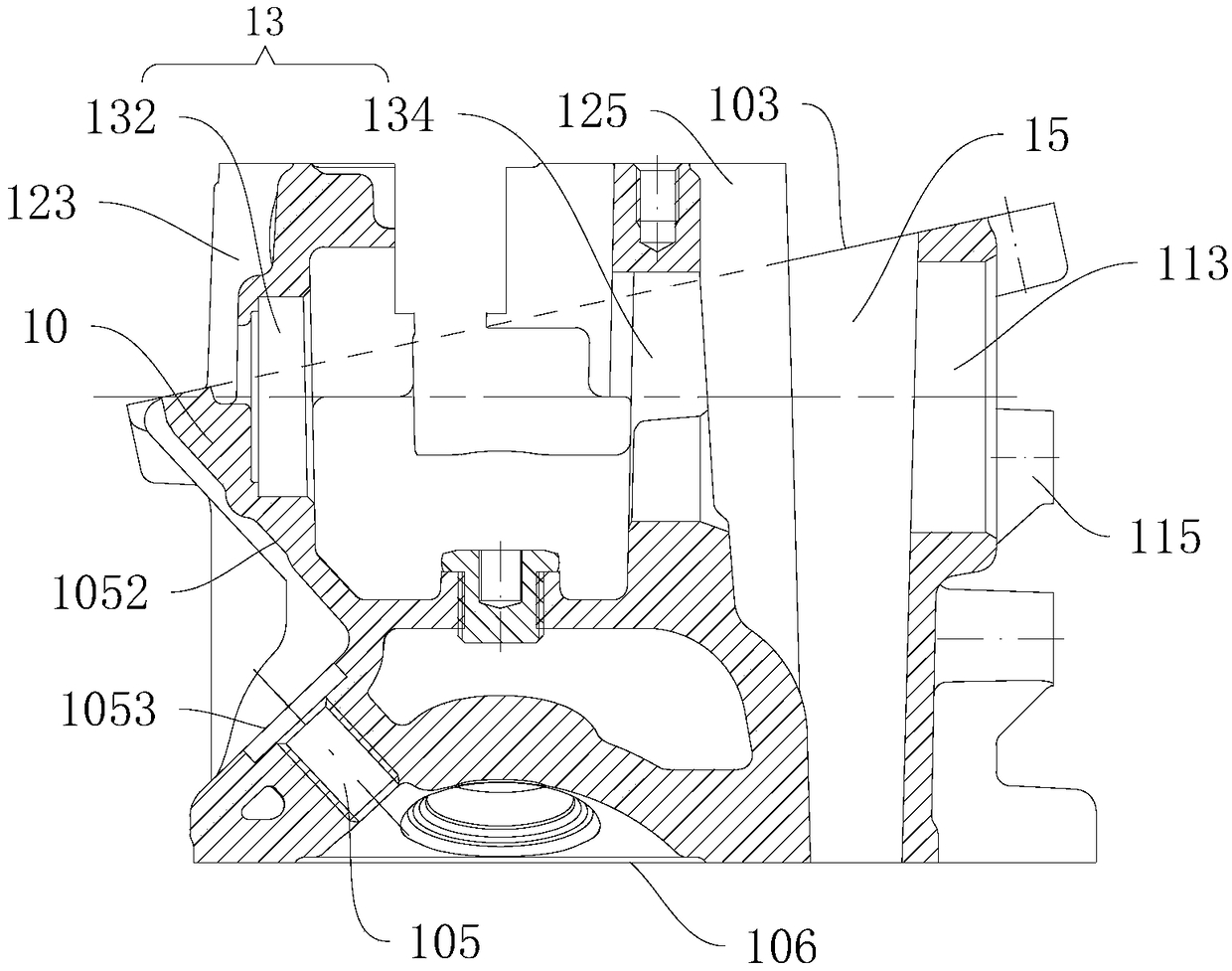 Air cylinder head and engine