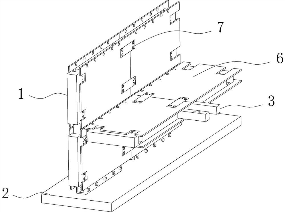 Modular assembled light steel house connecting frame