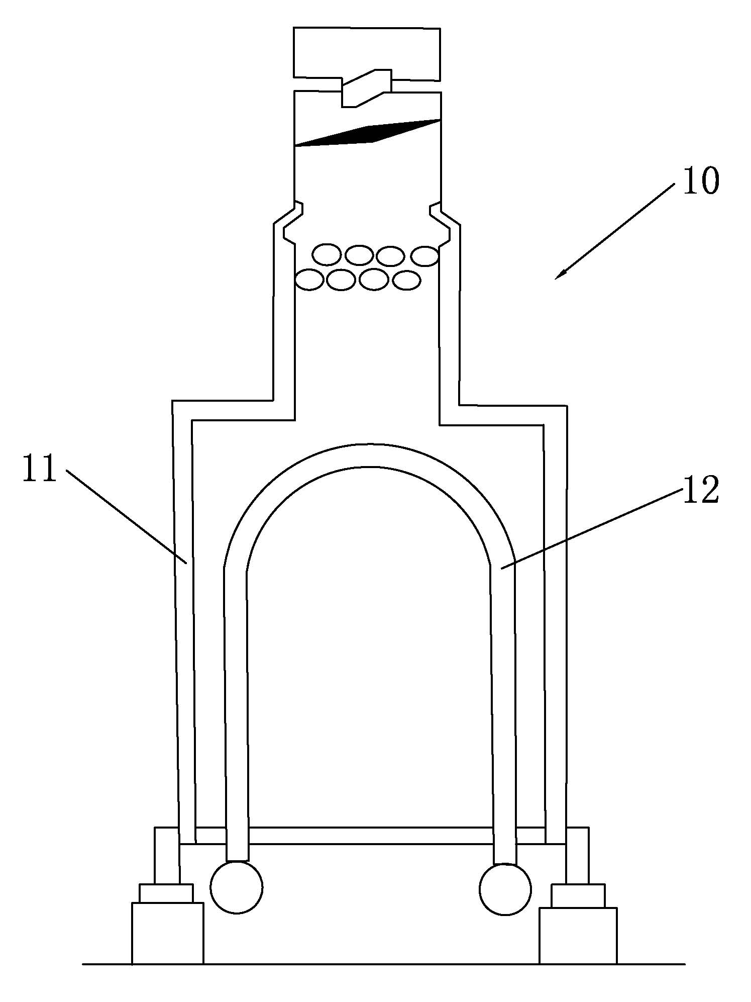 Cylindrical tube type heating furnace capable of being assembled