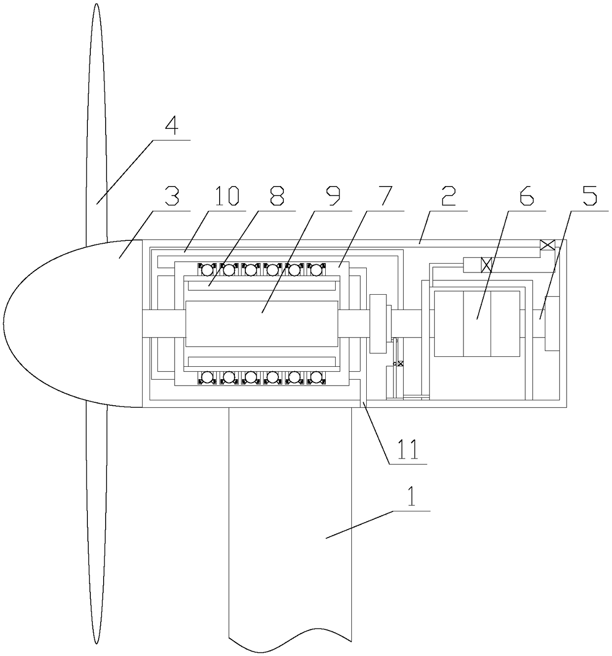 Aerogenerator having cooling and slip ring dustproof functions