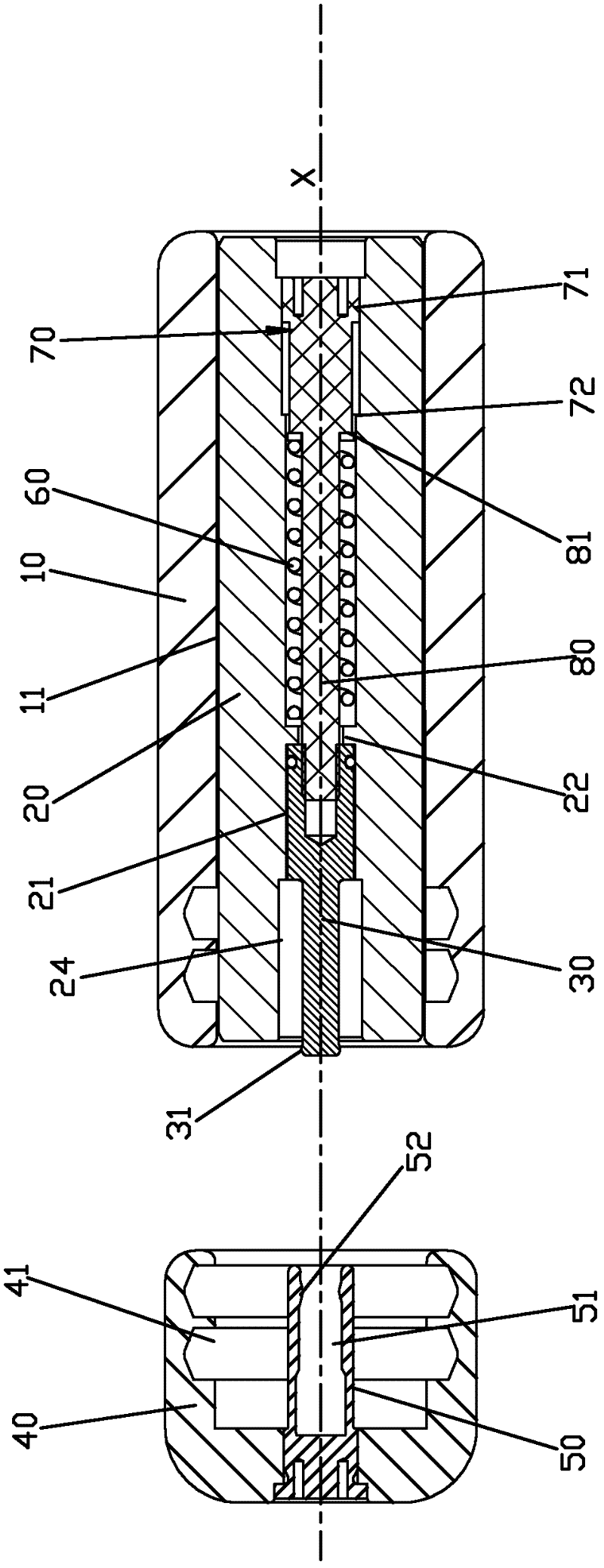 Quickly-separated disconnecting switch