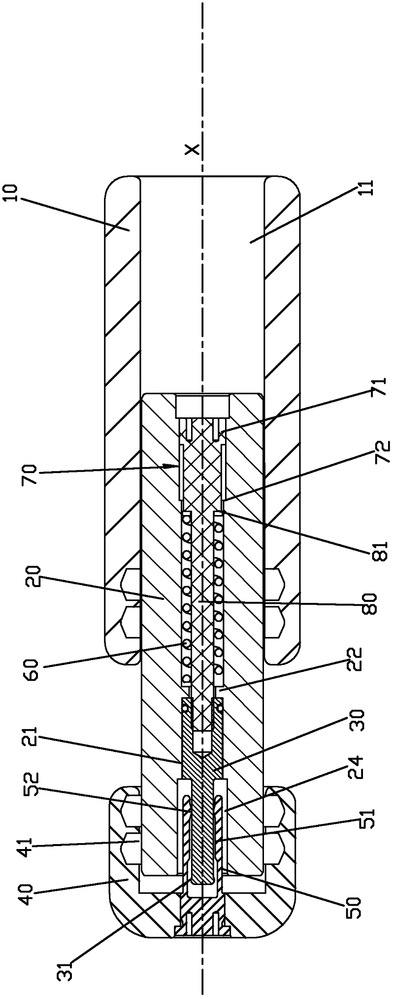 Quickly-separated disconnecting switch