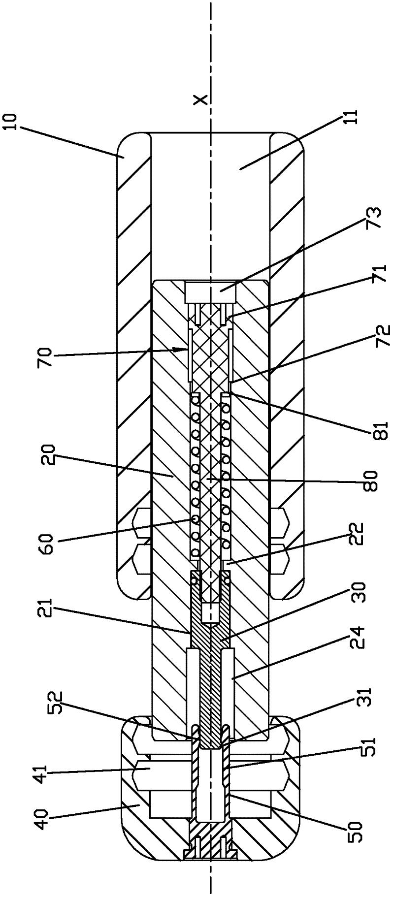 Quickly-separated disconnecting switch