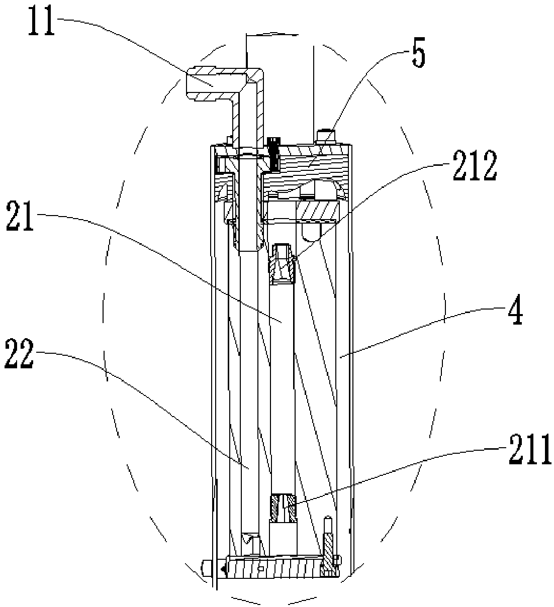 Handheld dry ice filling device