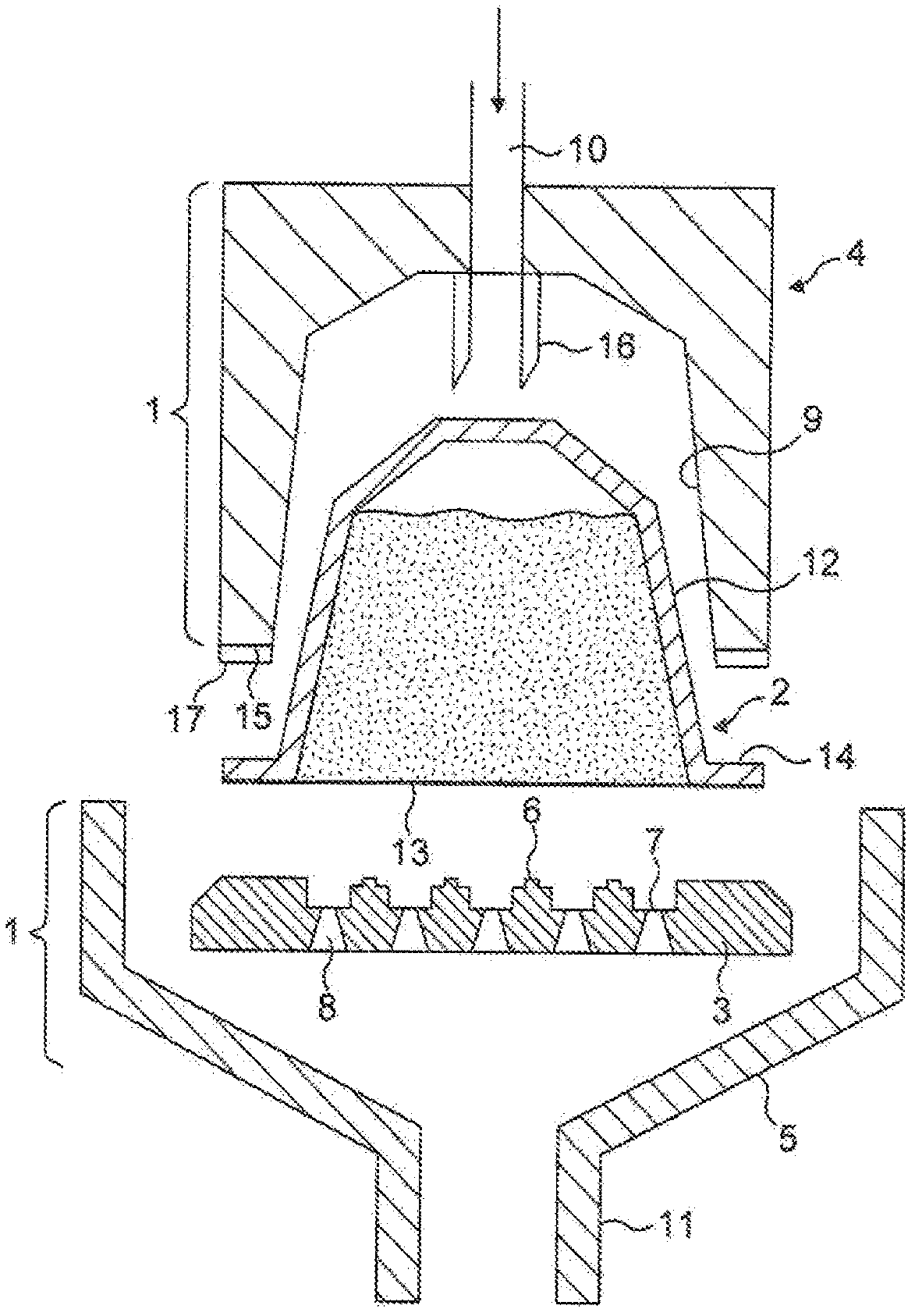 Capsule and method for preparing a beverage such as coffee from said capsule