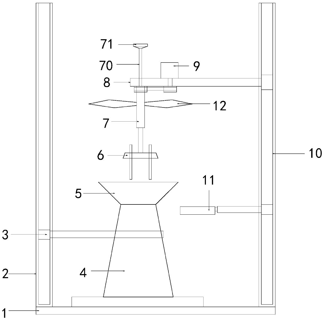 Concrete slump detection device capable of regulating compaction plate