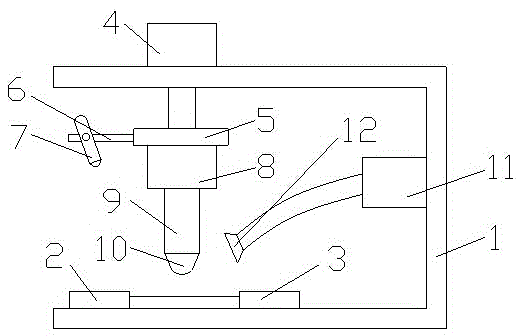 Building board drilling device