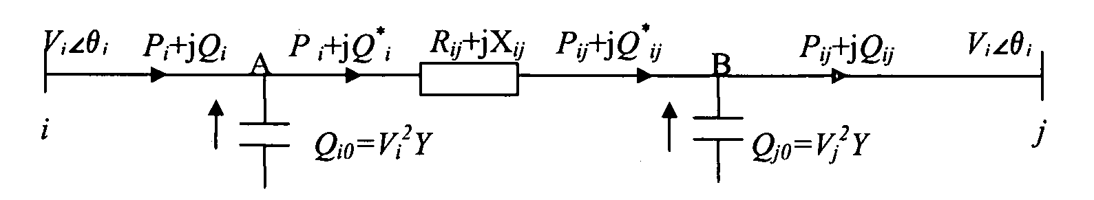 Method and system for real time identification of voltage stability via identification of weakest lines and buses contributing to power system collapse