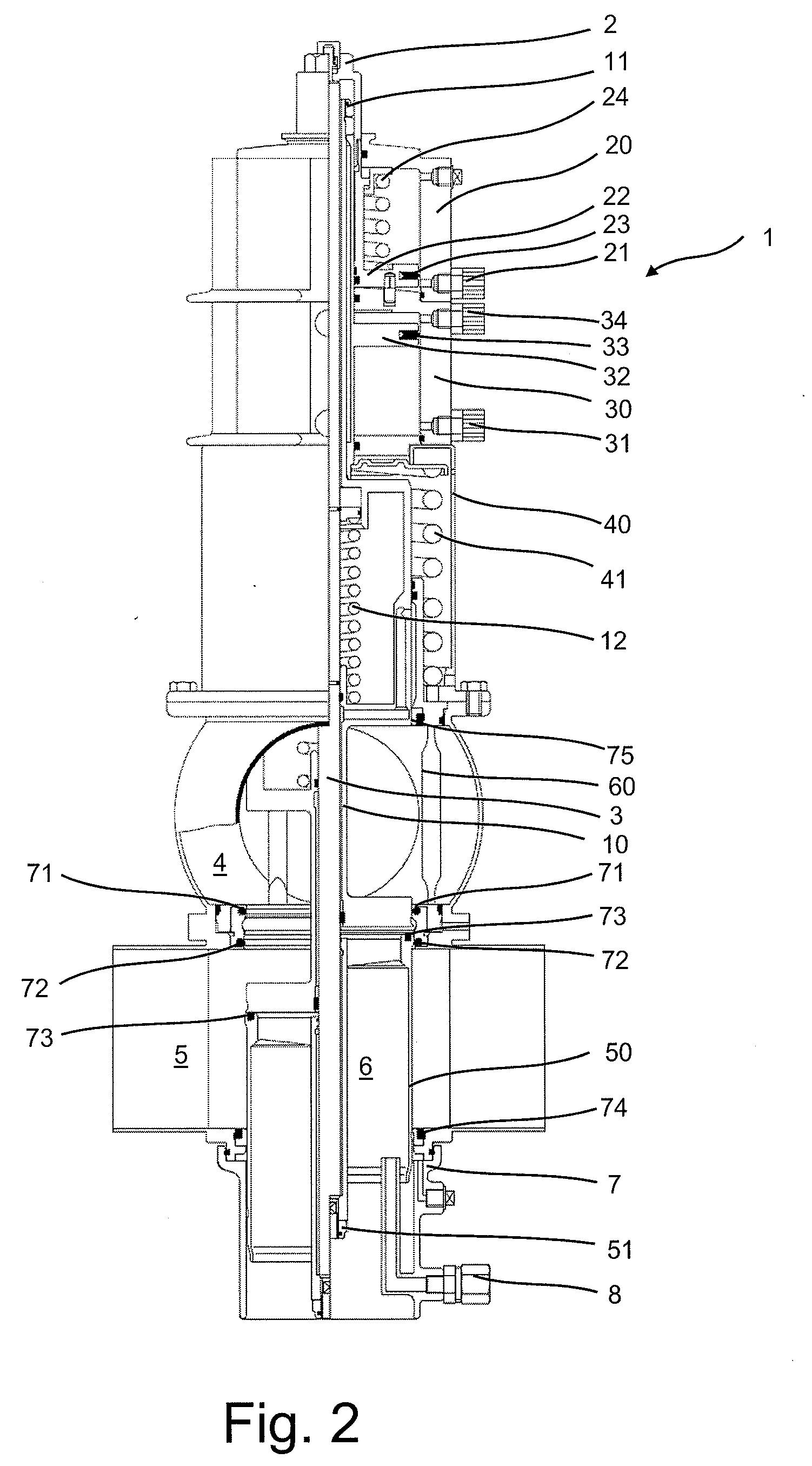 Device for actuating a process valve for use in foodstuffs technology