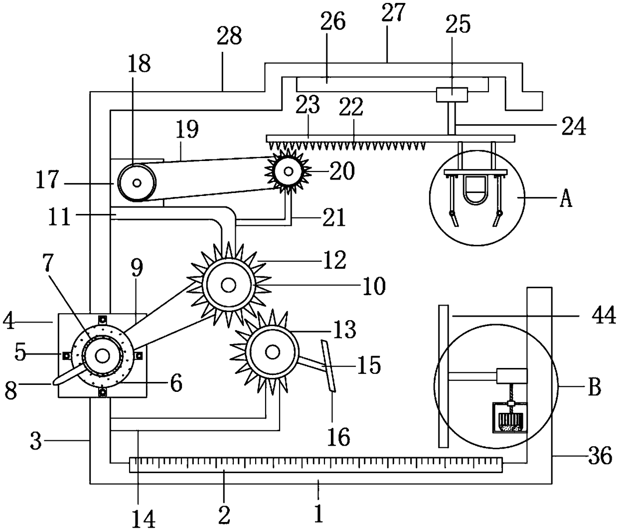 Optical experiment display device for physical teaching