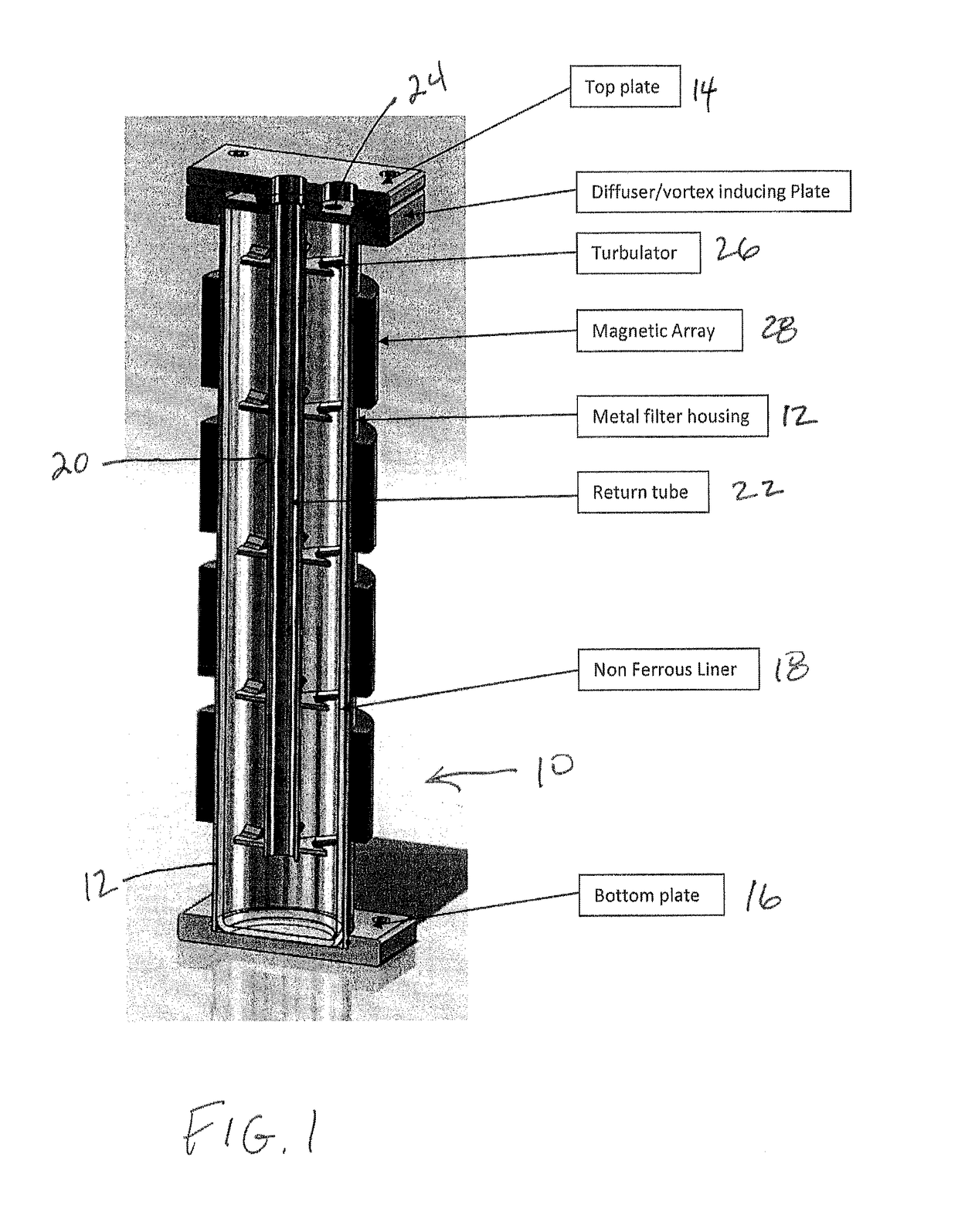 Filter Element With Magnetic Array