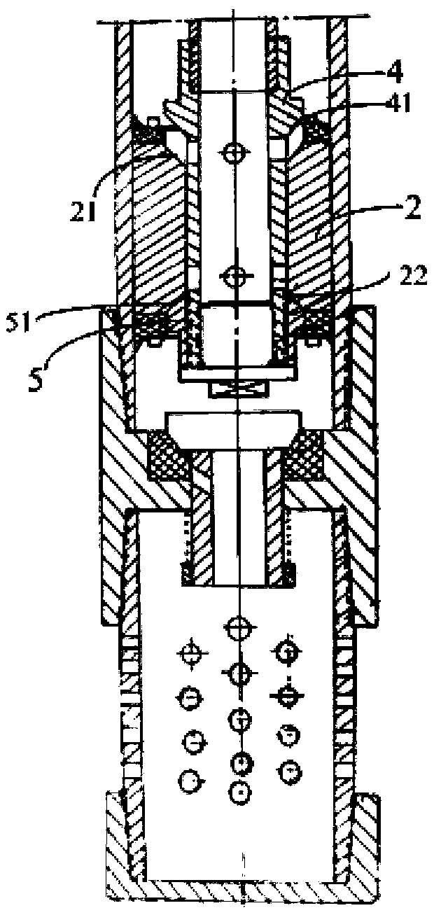 A device for a piston type double-acting deep well pump