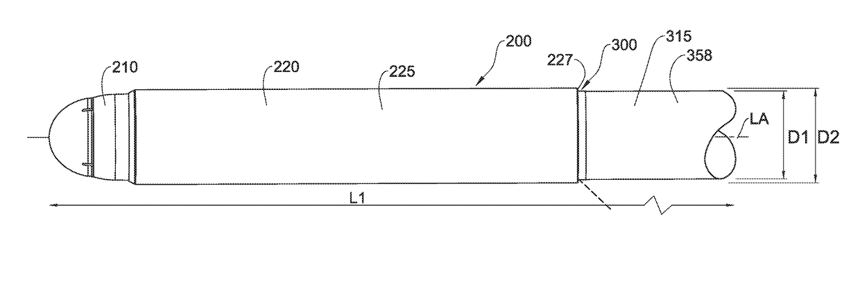 Projectile, and warhead assembly and deployment system therfor