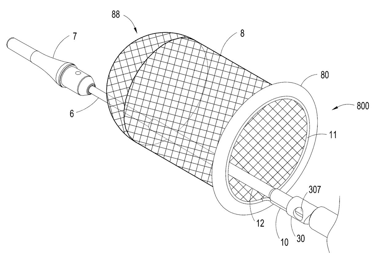 Axial lengthening thrombus capture system