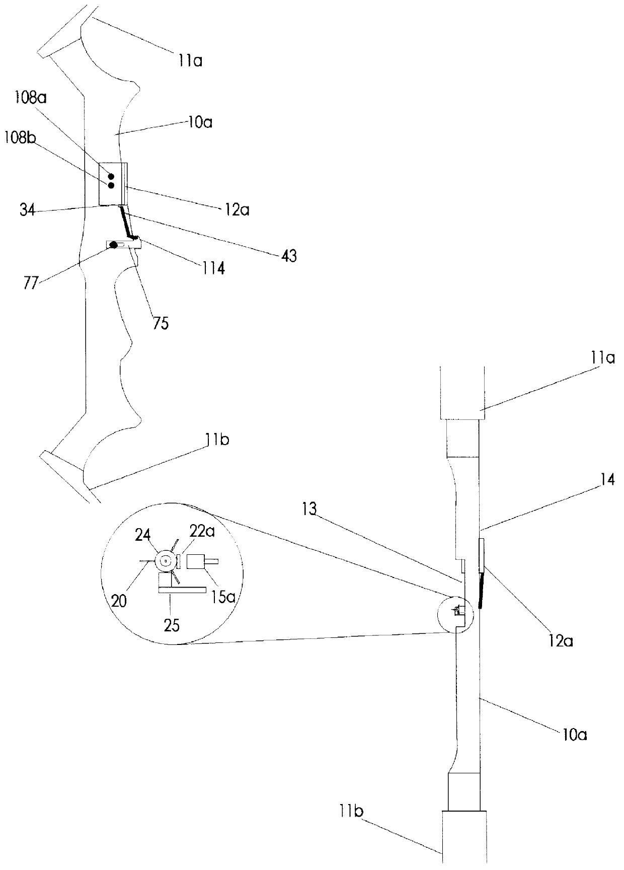 Bow-mounted chronograph