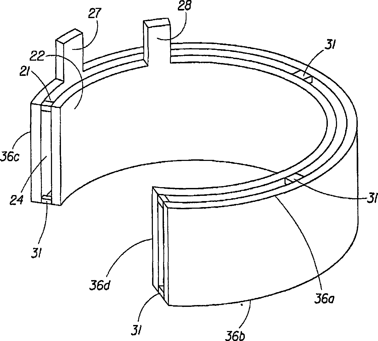 Electrolysis device for treating a reservoir of water