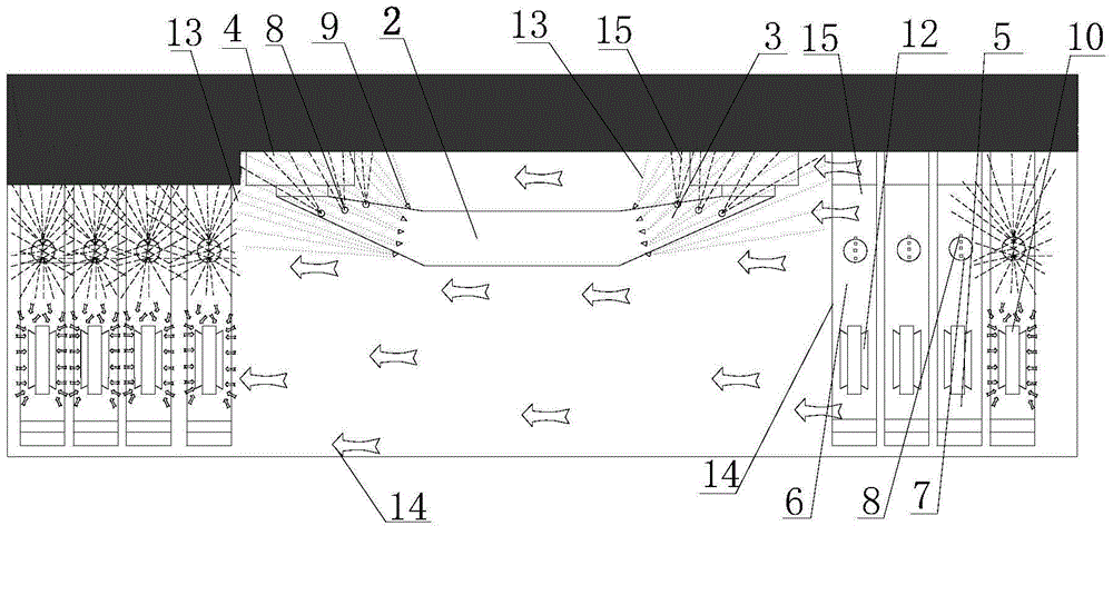 Dust suppressing and removing device for fully mechanized coal mining face