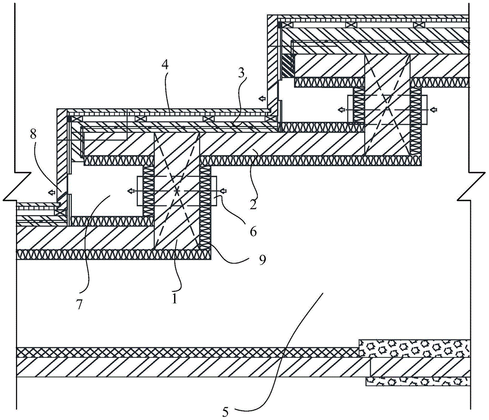 An air supply structure and construction method for a stand air conditioner