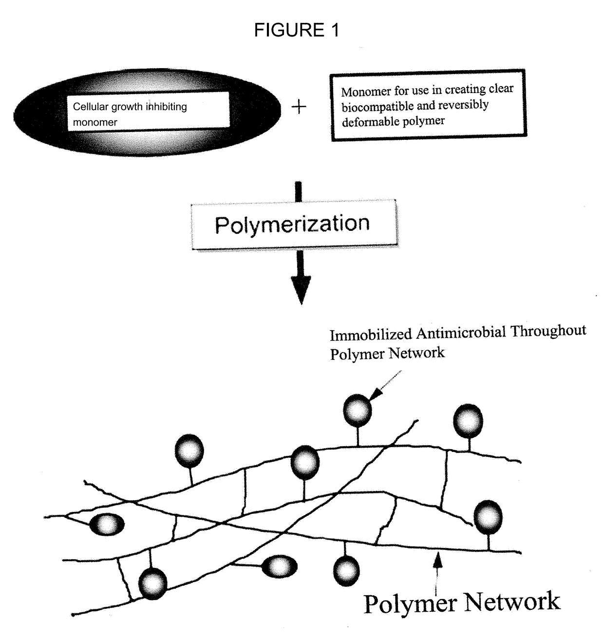 Cell growth inhibiting copolymer for use in ophthalmic implants