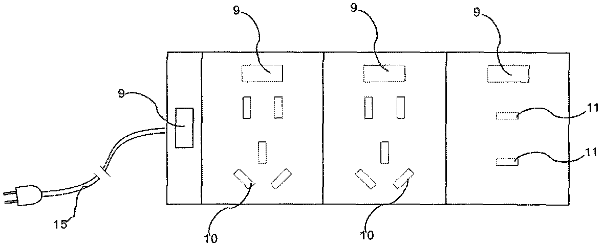 Module socket capable of being used for wall extension socket and extension socket