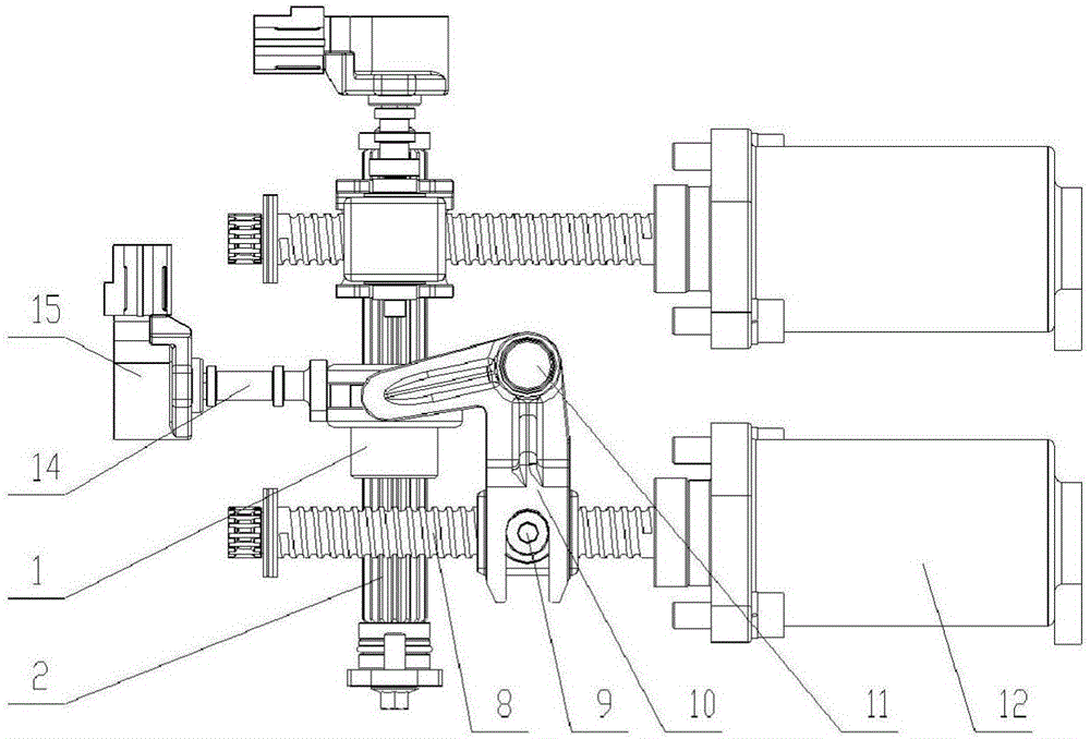 Motor type gear selecting and shifting actuator assembly