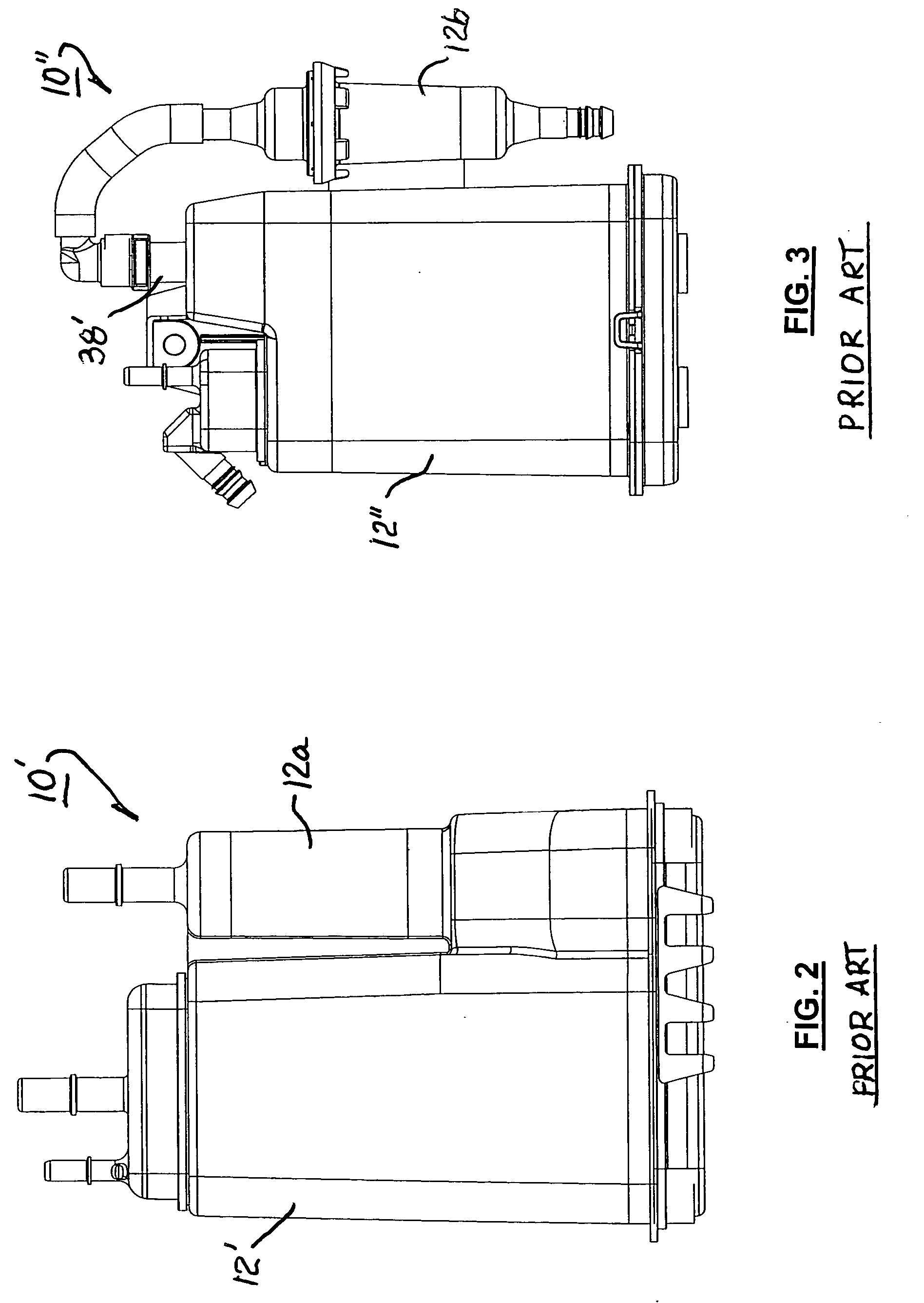 Evaporative emissions canister having an internal insert