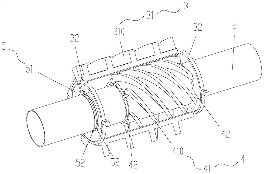 Rotational flow disturbance device and heat exchange pipe structure