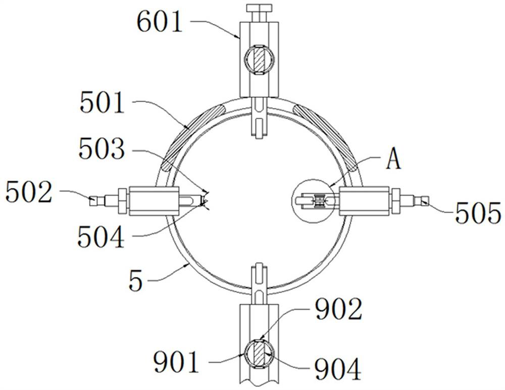 Wire stripping device with multi-station structure for three-phase motor processing