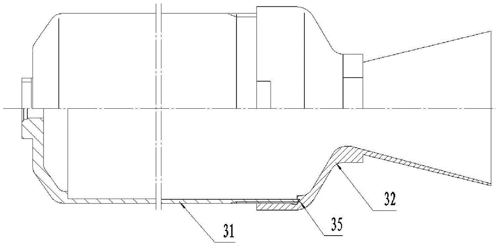 Online compression amount measurement method for seal ring of small solid rocket