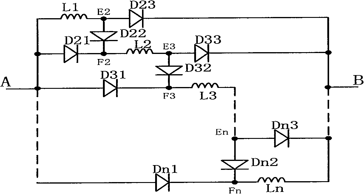 Magnetism integration DC/DC conversion boosting type transmission ratio expander circuit