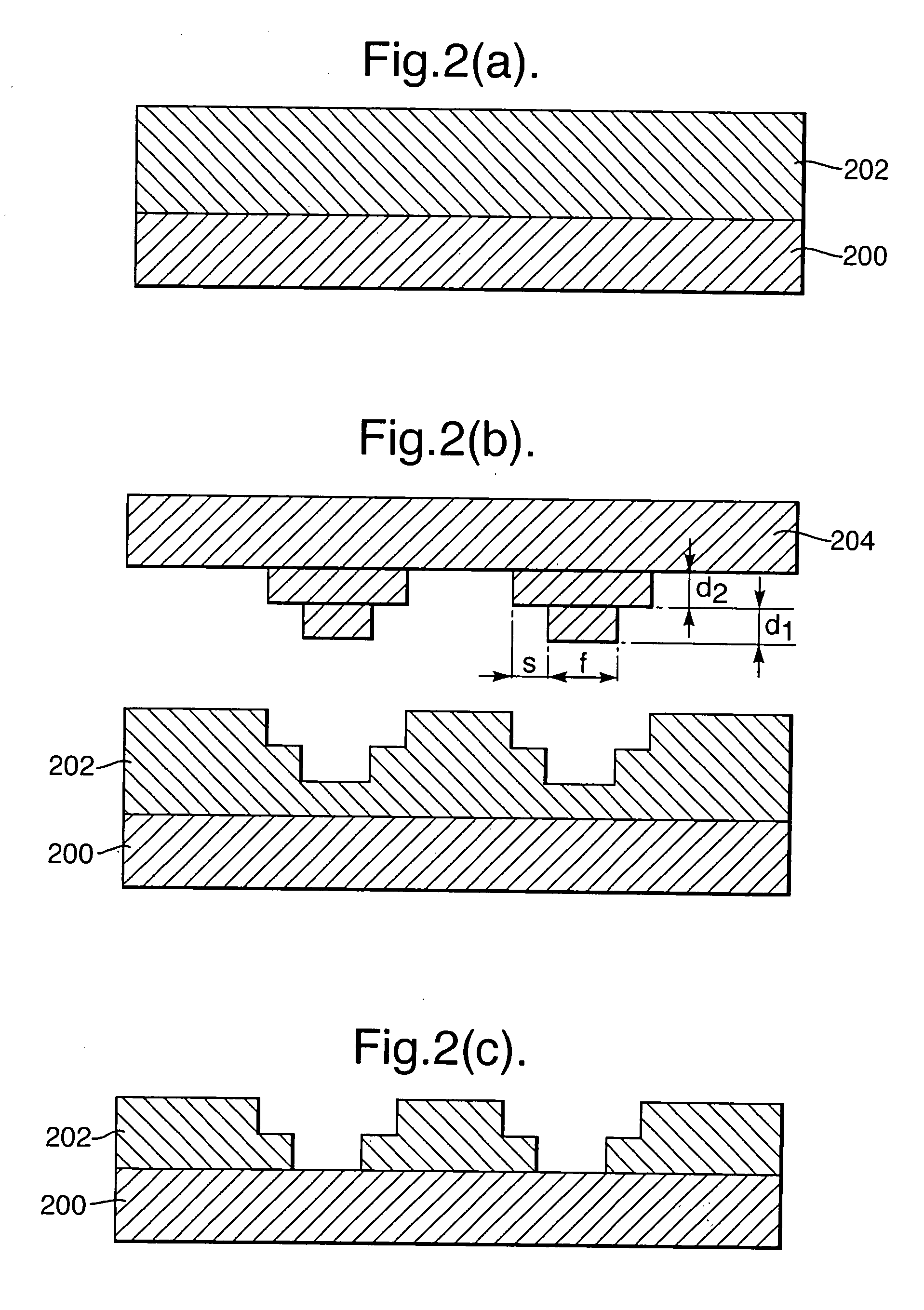 Device fabrication by ink-jet printing materials into bank structures, and embossing tool